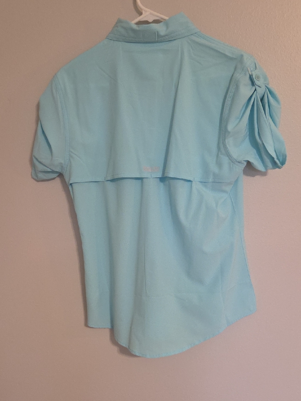Qorld Wide Sportsman Light Blue Short Sleeve Button-Up Shirt - Picture 2 of 3